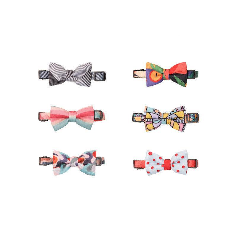 Casual Cotton Bow Tie Cat Collar - Stylish and Playful Accessory for Your Feline Friend - Dog Hugs Cat