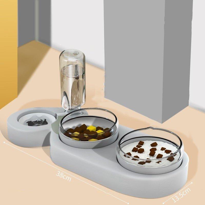 Cats Dogs Pets Rice Bowls Automatic Water Bowls - Dog Hugs Cat