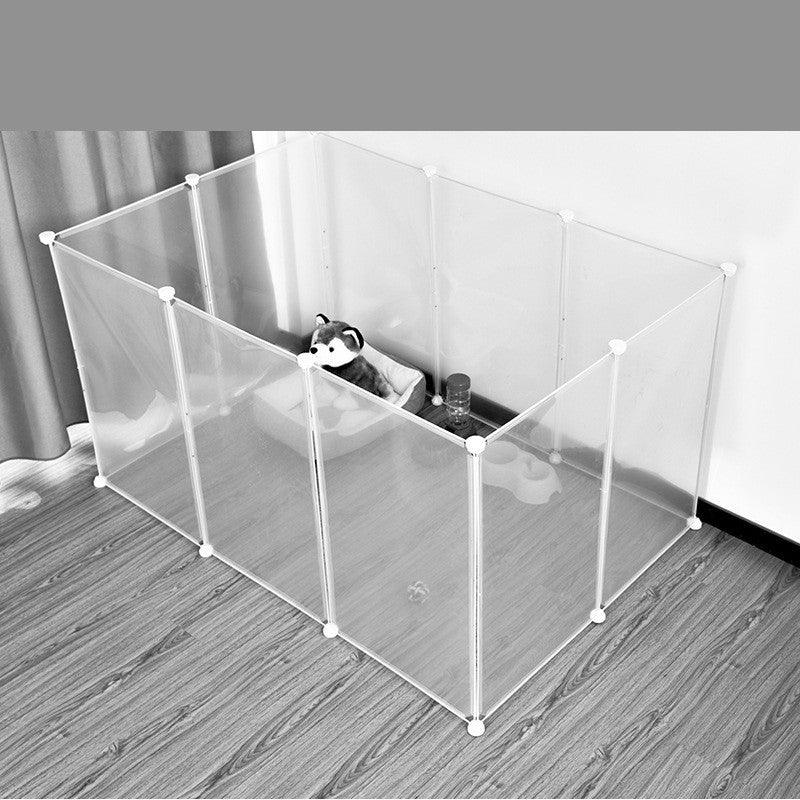 Full Transparent Resin Pet Fence Indoor Dog Cage Free Combination Cat Fence - Dog Hugs Cat