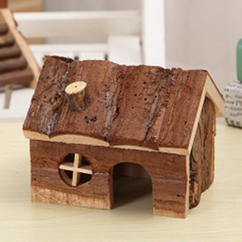 Skimmed Fir With Bark Hamster House Shelter Supplies - Dog Hugs Cat