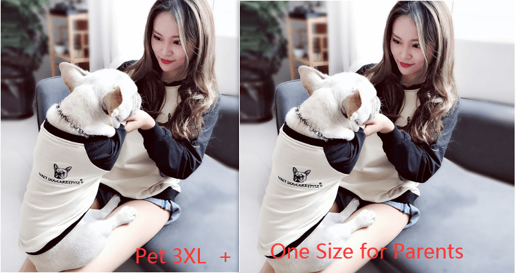 Dog Clothing Korean Style Long-Sleeved T-Shirt - Dog Hugs Cat