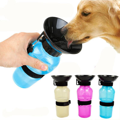 Pet Dog Drinking Water Bottle Sports Squeeze Type Puppy Cat Portable Travel Outdoor Feed Bowl Drinking Water Jug Cup Dispenser - Dog Hugs Cat