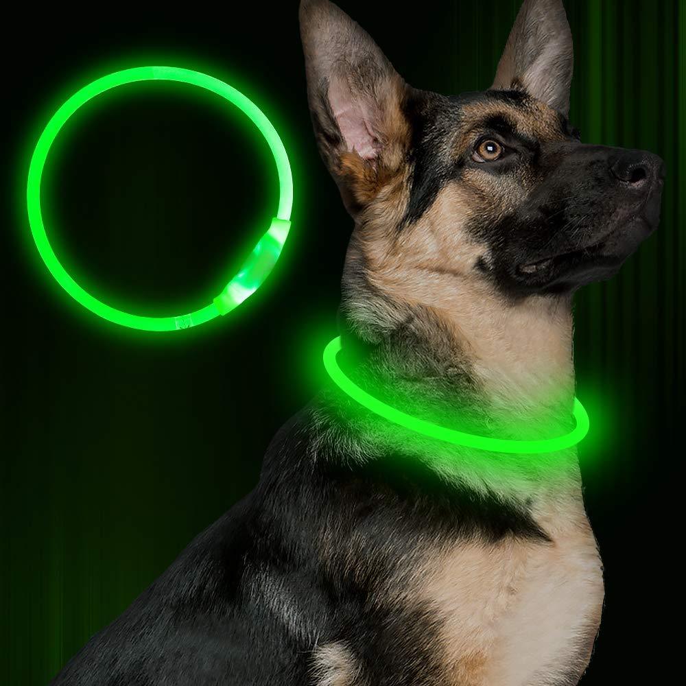 Pet Flashing Collar Usb Rechargeable Glowing Necklace Safety Collar Light Up Collars For Night Walking Electric Dog Collar Neon - Dog Hugs Cat