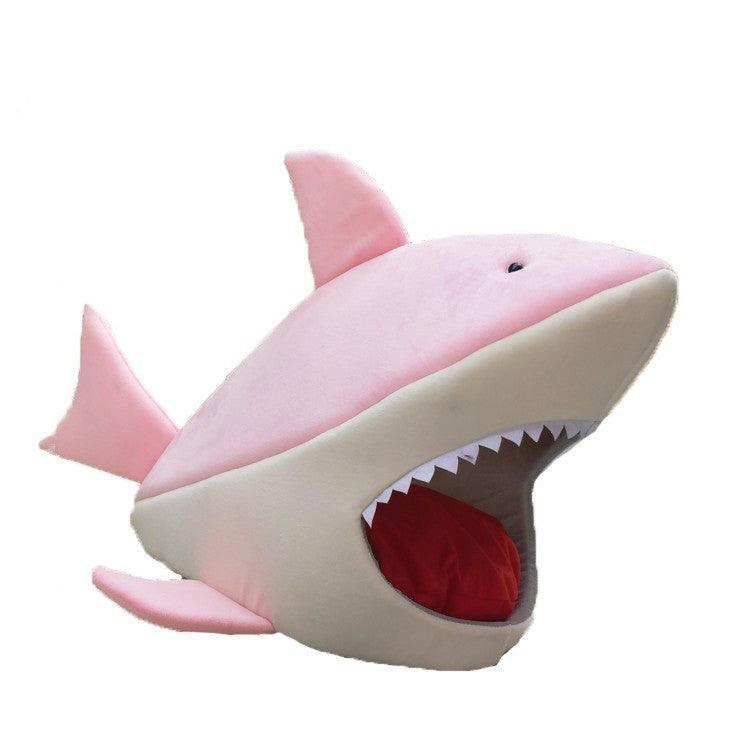 Shark Shape Pet Kennel Kennel Cat Kennel Dog Bed - Dog Hugs Cat