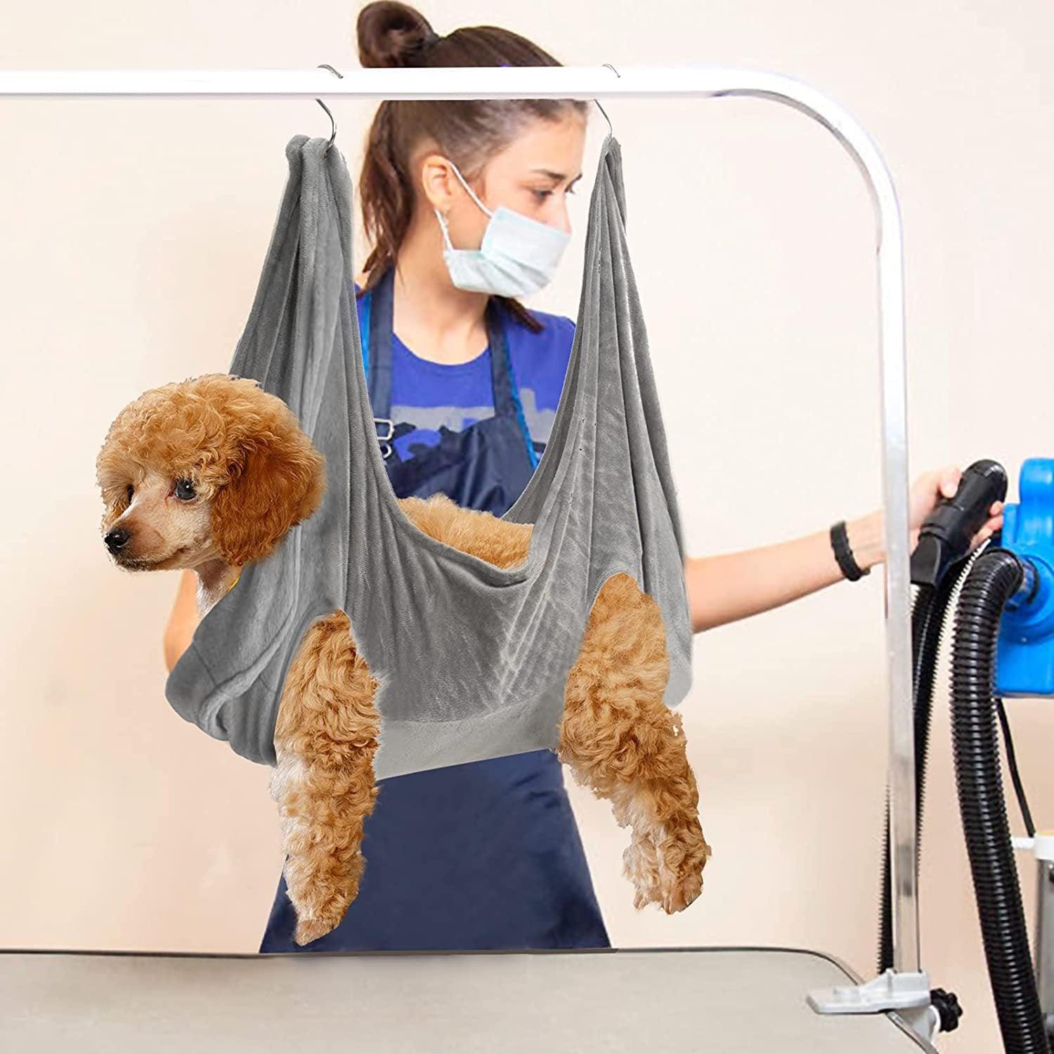 Pet Dog Cat Grooming Hammock Harness Dog Hammock Restraint Bag Helper Breathable Dogs Grooming Trimming Hammock Helper Cats - Dog Hugs Cat