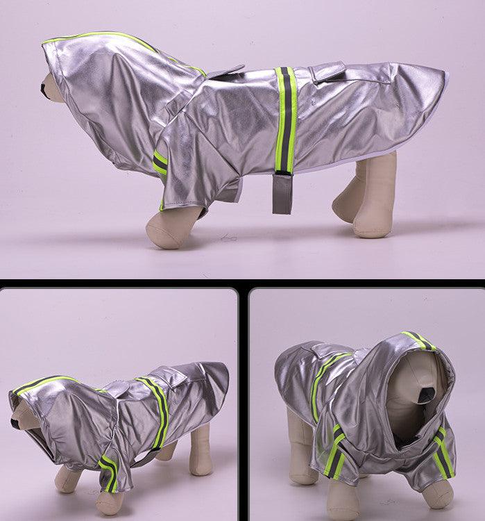 Dog Clothes Reflective Cloak Medium And Large Windproof Outdoor Jacket - Dog Hugs Cat