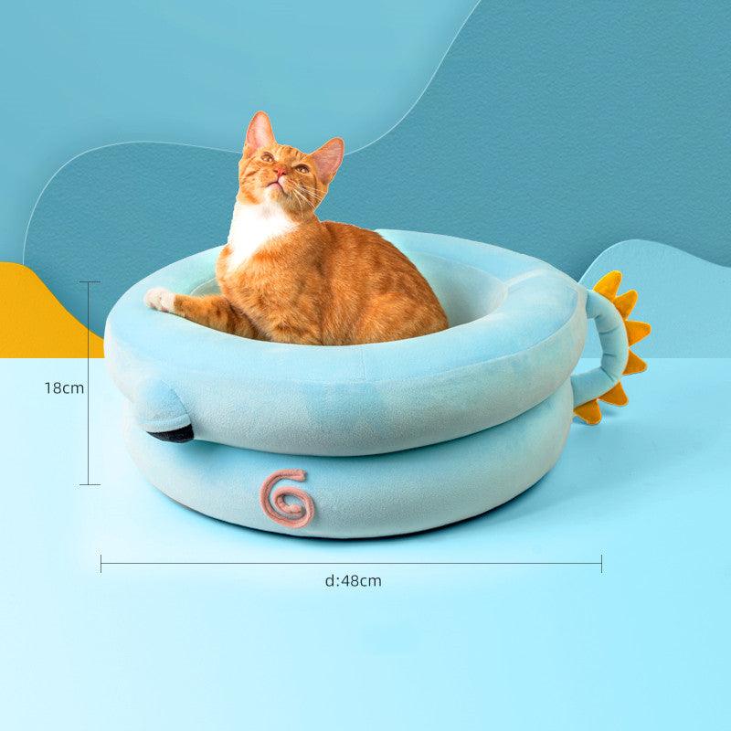 Cat Bed Winter Warm Dog Kennel Pet Kennel - Dog Hugs Cat