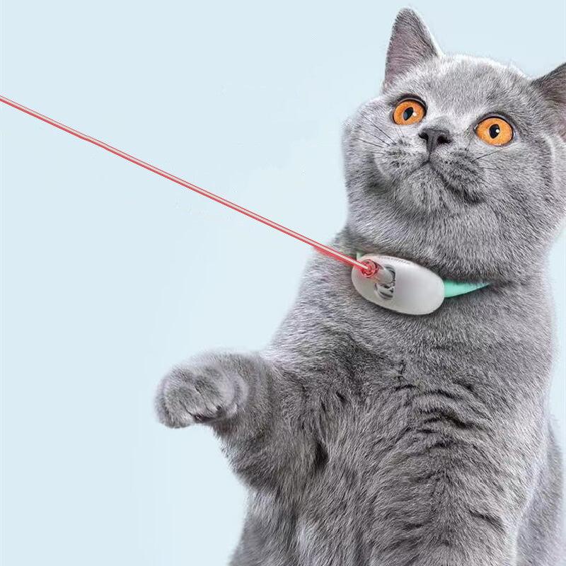 Automatic Cat Toy Smart Laser Teasing Cat Collar Electric Usb Charging Kitten Amusing Toys Interactive Training Pet Items - Dog Hugs Cat