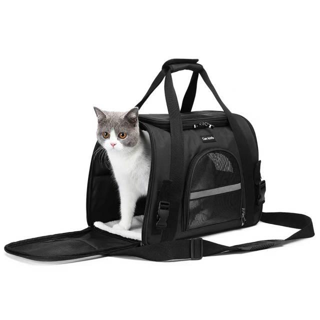 Cat Carrier Soft Dog Carrier Foldable Portable Bag Pet - Dog Hugs Cat