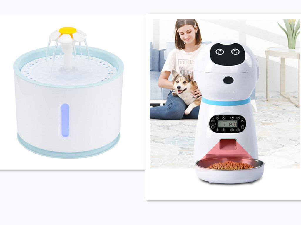 Automatic Pet Feeder - Dog Hugs Cat