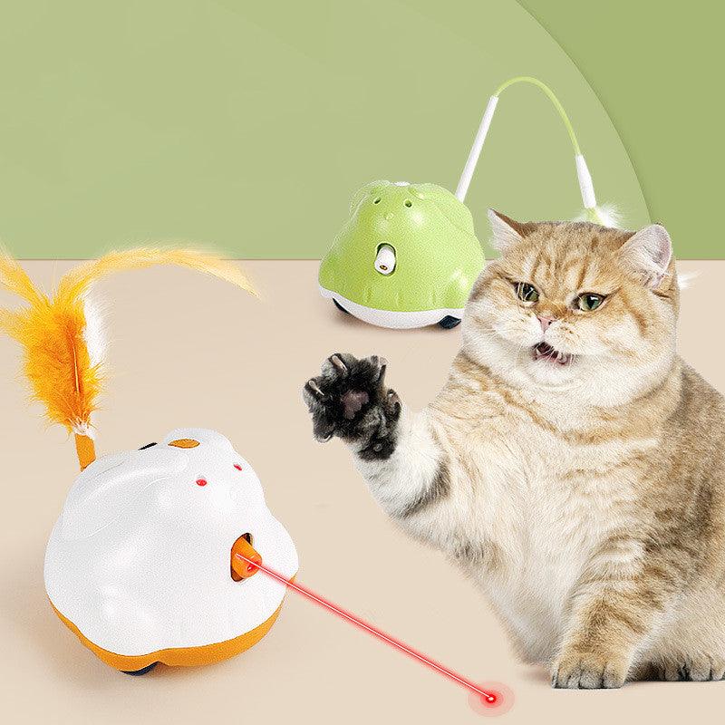 USB Rechargeable Electric Infrared Cat Teaser - Dog Hugs Cat