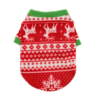 Christmas Dog Clothes Warm Fleece - Dog Hugs Cat