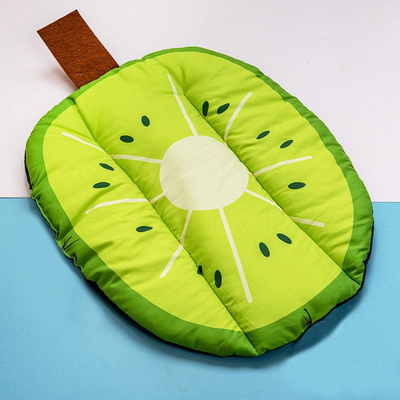 Dog Cooling Mat Pet Beds Cat Rug Ice Silk Pet Self Cooling Pad Blanket Summer Washable Oxford Farbric Cooling Down Summer Fruit - Dog Hugs Cat