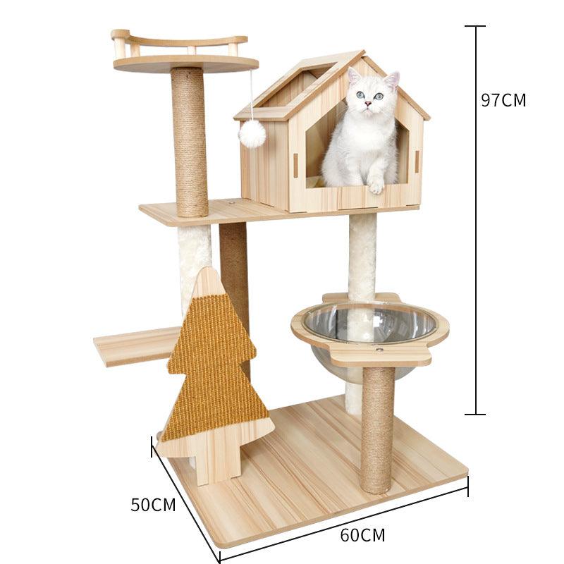 Cat Crawl Nest Scratching Board Tree Supplies Pet Toy Space Capsule - Dog Hugs Cat