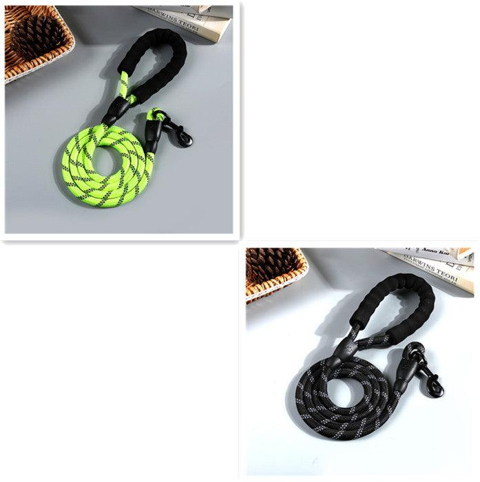 Reflective Nylon Round Rope Dog Leash - Dog Hugs Cat