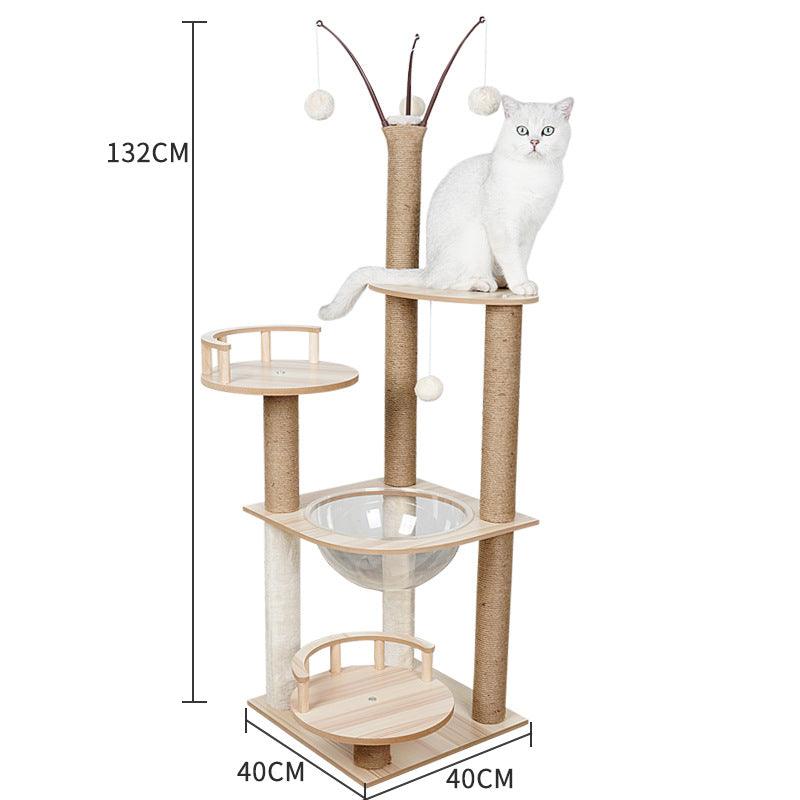 Cat Crawl Nest Scratching Board Tree Supplies Pet Toy Space Capsule - Dog Hugs Cat