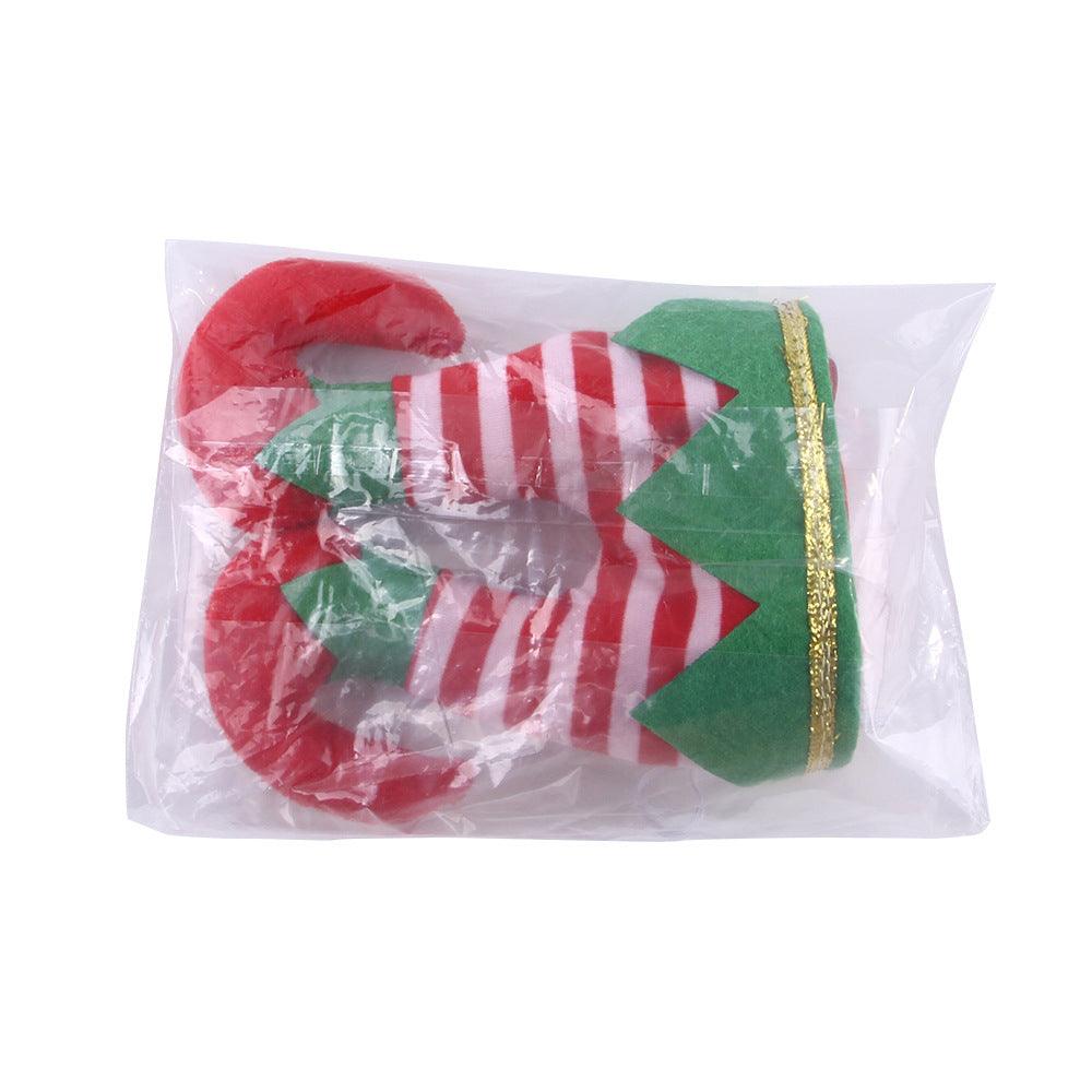 Pet Christmas Dress Up Dog Christmas Hat Pet Funny Striped Clown Hat Dog Christmas Ornaments Pet Headgear Supplies Accessories - Dog Hugs Cat