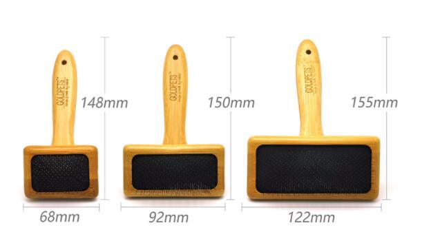 Pet Grooming Bamboo Wood Air Cushion Needle Comb - Dog Hugs Cat