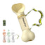 Mewoofun Pet Dog Water Bottle Feeder Bowl 2 In 1 Leak Proof Portable Food Bottle Pets Outdoor Travel Drinking Include Poop Bag - Dog Hugs Cat