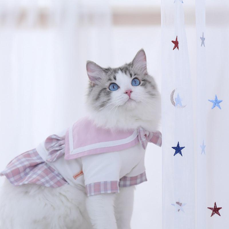 Summer Thin Cat Clothes Puppet Cat Cute Skirt - Dog Hugs Cat
