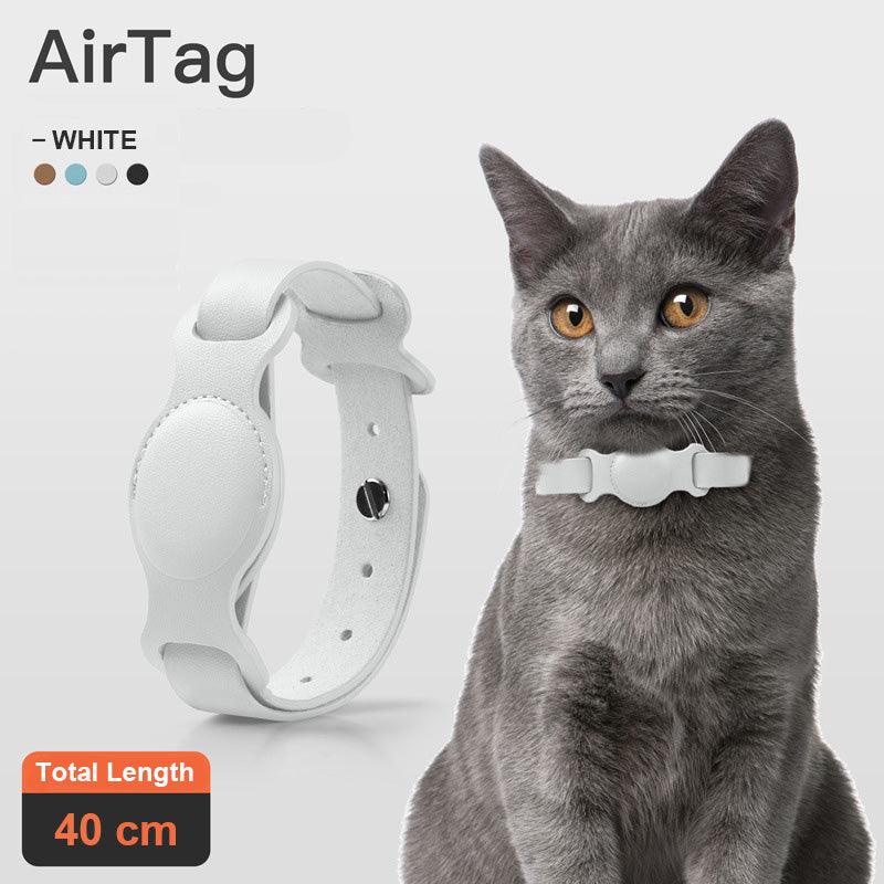 Anti-Lost Device Cat And Dog Pet Collar Chain Leather Case - Dog Hugs Cat