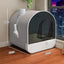 Toilet Cat Litter Box Closed Type Odor Isolation - Dog Hugs Cat