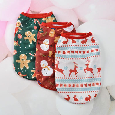 Christmas Dog Clothes Cartoon Pet Vest - Dog Hugs Cat