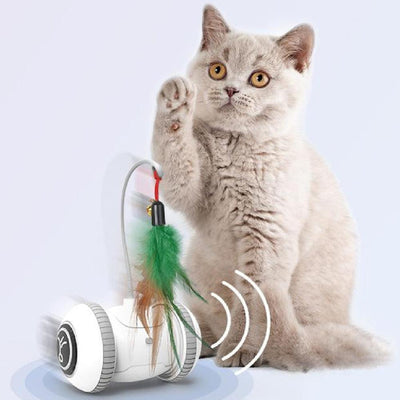 Interactive Cat Toy With Interchangeable Heads Pet Feather Toys - Dog Hugs Cat