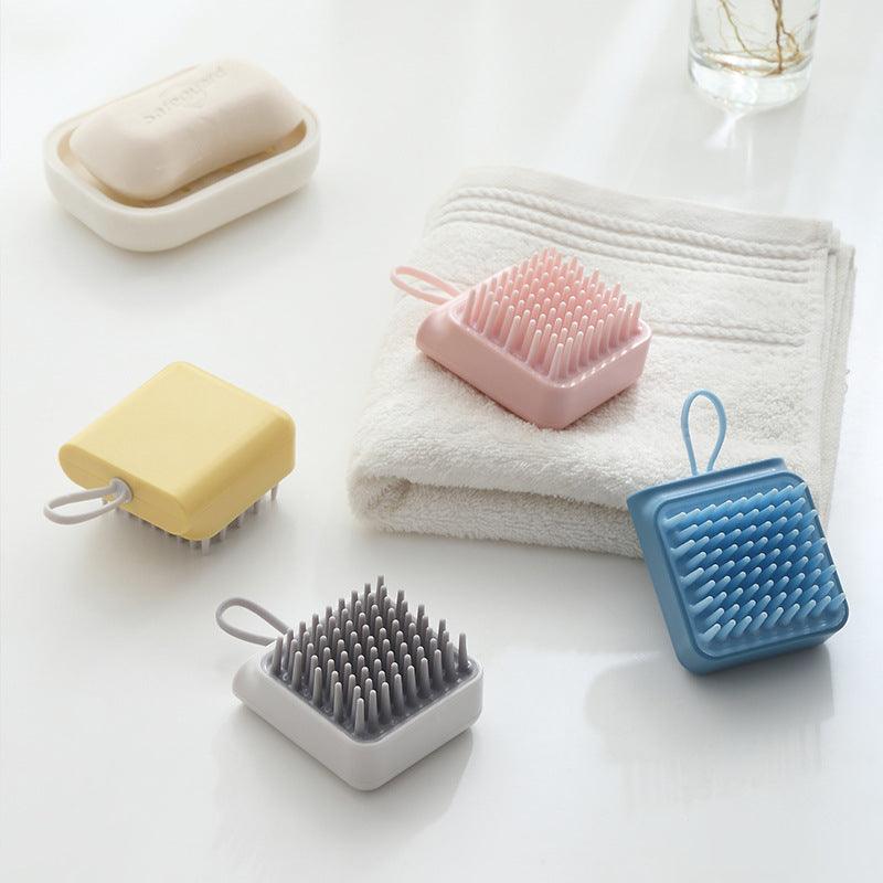 Pet Dog Cat Bath Brush Comb Multifunctional Brush Hair Fur Grooming Massaging Washing Comb Wet And Dry Remove Hair Knots - Dog Hugs Cat