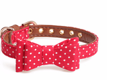 Polka Dot Dog Triangle Scarf Collar Leash Pet Pu Dog Leash - Dog Hugs Cat